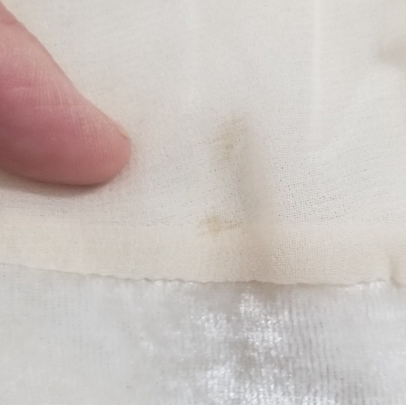 Fancy Frilly Velvety Lacy Satiny Ivory Tank Sz. L - Picture 5 of 8